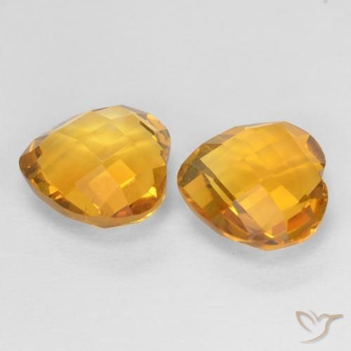 Shop natural 3.43ct Orange moyen Citrine gems, Cœur, from Brésil at GemSelect. In stock, global shipping!