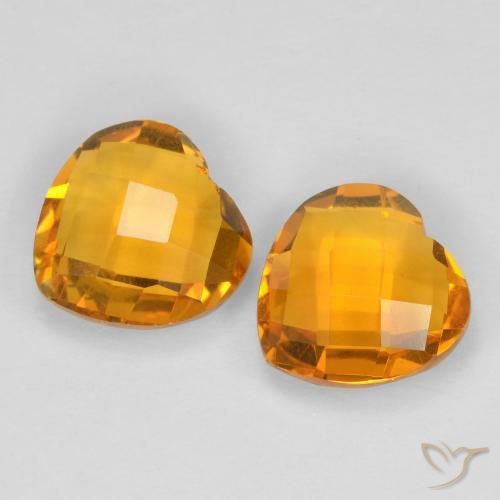 Shop natural 3.34ct Orange moyen Citrine gems, Cœur, from Brésil at GemSelect. In stock, global shipping!