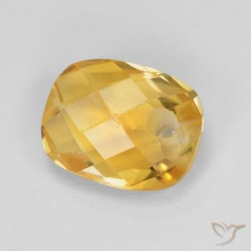 Citrine Doré moyen naturelle Coussin, 1.85 ct, VVS-VS