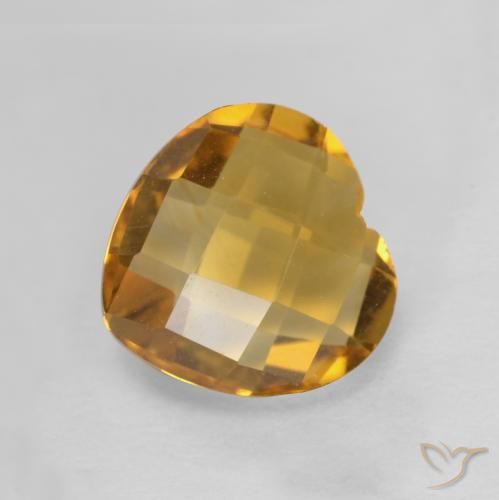Citrine Doré foncé naturelle Cœur, 1.73 ct, VVS