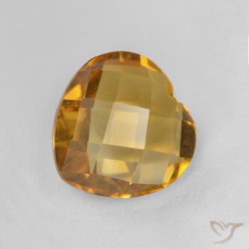 Citrine Doré foncé naturelle Cœur, 1.73 ct, VVS