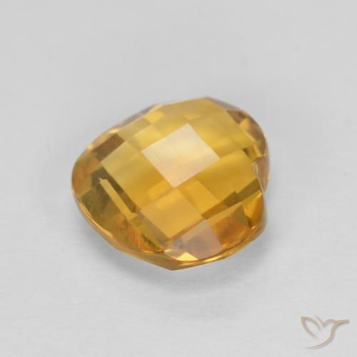 Citrine Doré foncé naturelle Cœur, 1.65 ct, VVS