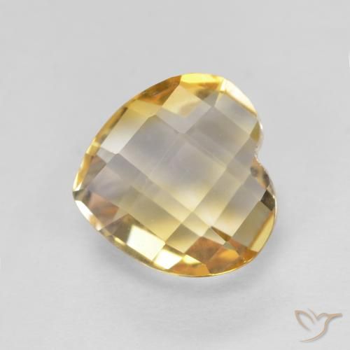 Citrine Doré naturelle Cœur, 0.82 ct, VVS