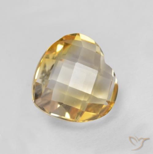 Citrine Doré naturelle Cœur, 0.82 ct, VVS