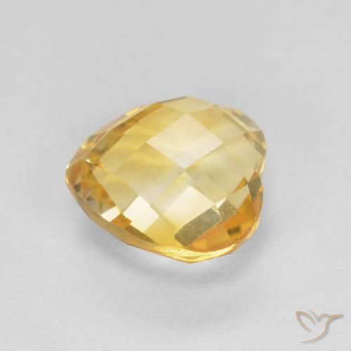 Citrine Doré naturelle Cœur, 0.82 ct, VVS
