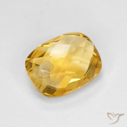 Citrine Doré foncé naturelle Coussin, 1.97 ct, VVS-VS