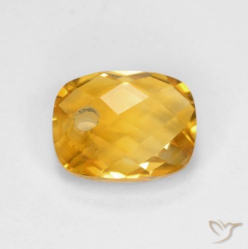 Citrine Orange doré profond naturelle Coussin, 1.98 ct, VS