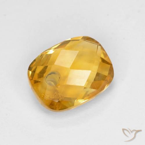 Citrine Orange doré profond naturelle Coussin, 1.98 ct, VS