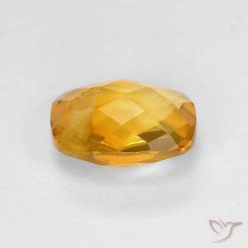 Citrine Orange doré profond naturelle Coussin, 1.98 ct, VS