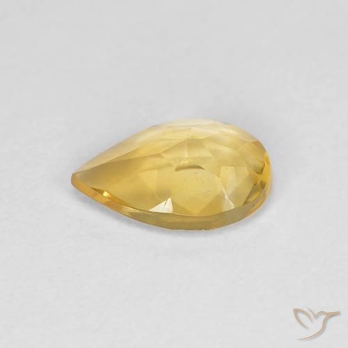 Citrine Doré profond naturelle En forme de poire, 0.73 ct, VVS-VS