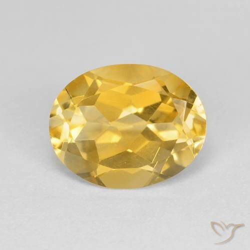 Citrine Doré naturelle ovale, 3.09 ct, VVS