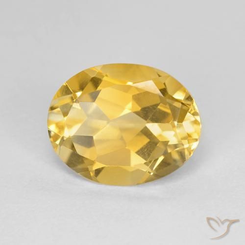 Citrine Doré naturelle ovale, 3.09 ct, VVS