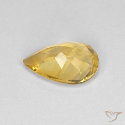 Citrine Doré moyen naturelle En forme de poire, 1.64 ct, VVS