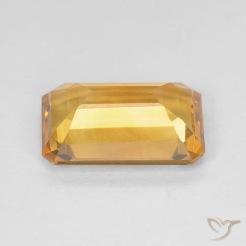 Citrine Doré-orange foncé naturelle Octogone / coupe Émeraude, 3.51 ct, VVS-VS