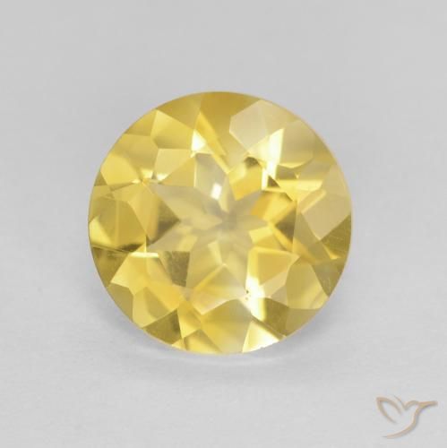 1.60ct Naturel Jaune moyen Citrine, Tour, VVS