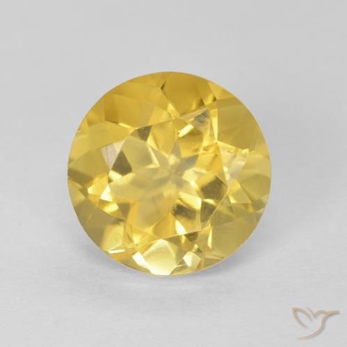 1.79ct Naturel Jaune moyen Citrine, Tour, VVS