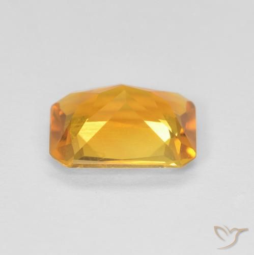 Citrine Doré vif naturelle Octogone / coupe Émeraude, 1.20 ct, VVS-VS