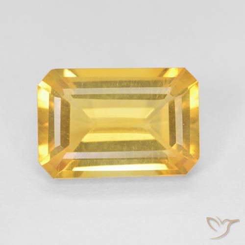 Citrine Or moyen naturelle Octogone / coupe Émeraude, 3.45 ct, VVS-VS