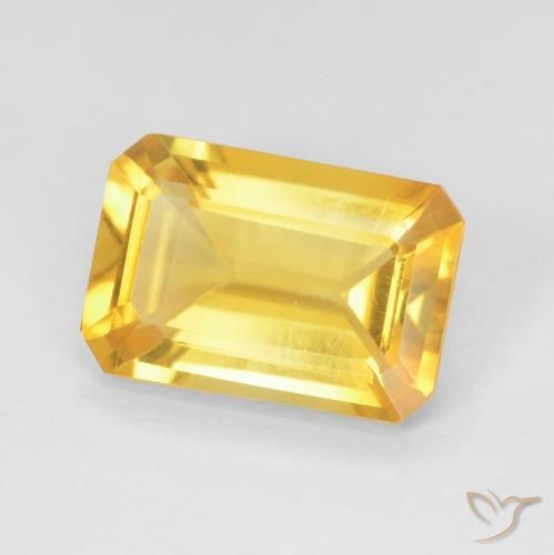 Citrine Or moyen naturelle Octogone / coupe Émeraude, 3.45 ct, VVS-VS