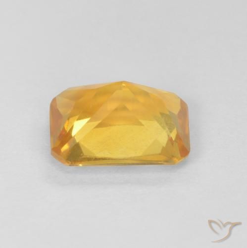 Citrine Doré vif naturelle Octogone / coupe Émeraude, 1.28 ct, VVS-VS