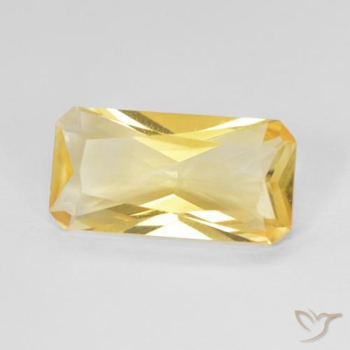 Citrine Or moyen naturelle Octogone / coupe Émeraude, 3.17 ct, VVS