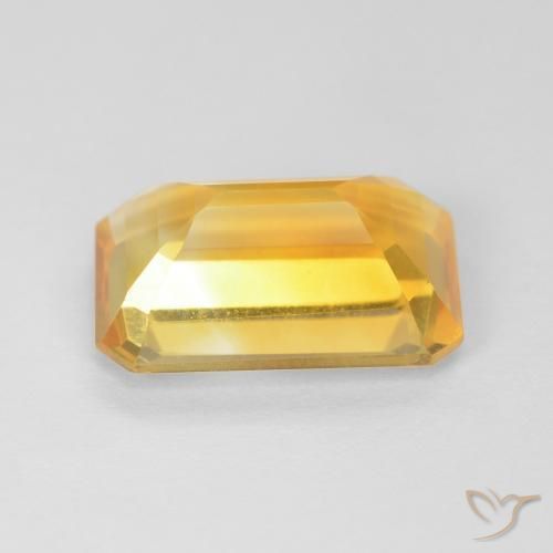 Citrine Doré naturelle Octogone / coupe Émeraude, 3.70 ct, VVS-VS