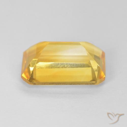Citrine Doré naturelle Octogone / coupe Émeraude, 3.80 ct, VVS-VS