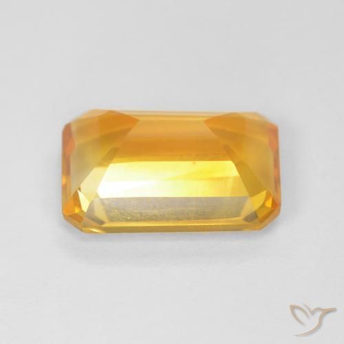 Citrine Orange-or naturelle Octogone / coupe Émeraude, 3.60 ct, VVS-VS