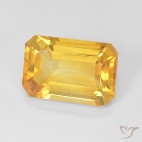 Citrine Doré naturelle Octogone / coupe Émeraude, 3.91 ct, VVS