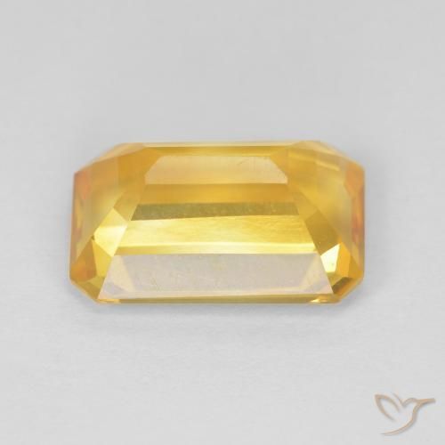 Citrine Doré naturelle Octogone / coupe Émeraude, 3.91 ct, VVS