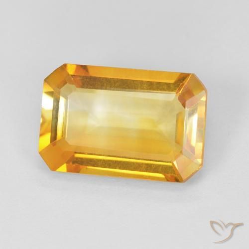 Citrine Doré naturelle Octogone / coupe Émeraude, 3.37 ct, VVS
