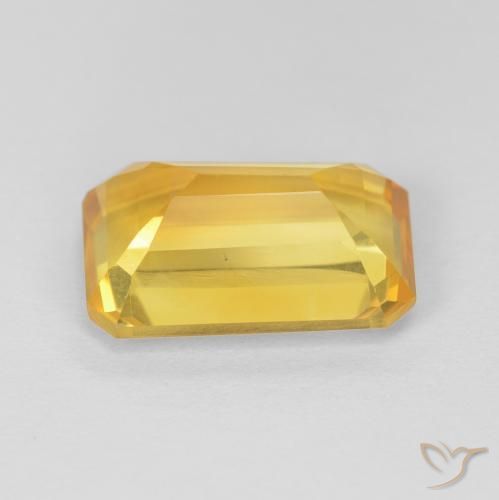 Citrine Doré naturelle Octogone / coupe Émeraude, 3.81 ct, VVS