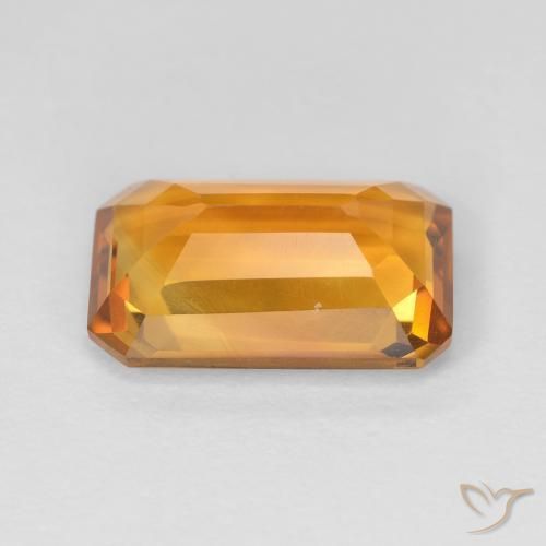 Citrine Or naturelle Octogone / coupe Émeraude, 3.50 ct, VVS