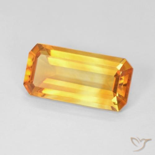 Citrine Or naturelle Octogone / coupe Émeraude, 3.41 ct, VVS