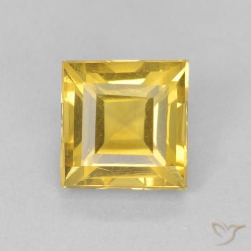 1.07ct Naturel Doré moyen Citrine, Carré, VS