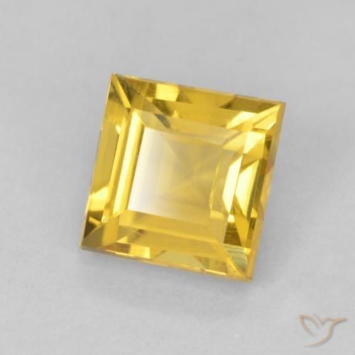 Citrine Doré moyen naturelle Carré, 1.07 ct, VS