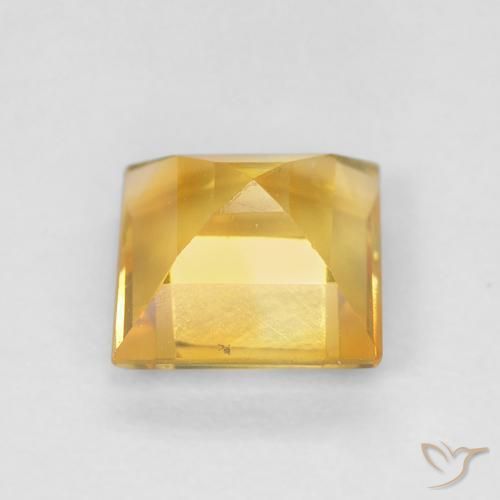Citrine Or moyen naturelle Carré, 0.94 ct, VS