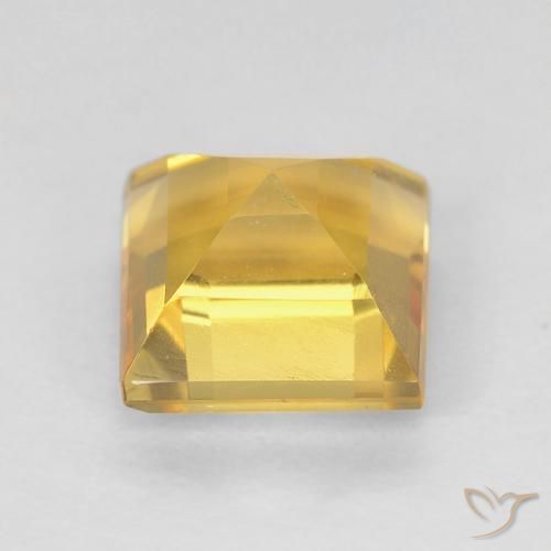 Citrine Doré naturelle Carré, 1.22 ct, VVS-VS