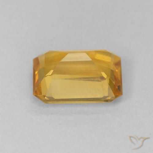 Citrine Or moyen naturelle Octogone / coupe Émeraude, 1.31 ct, VVS