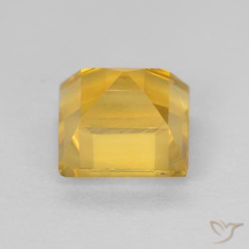 Citrine Or moyen naturelle Carré, 1.24 ct, VS