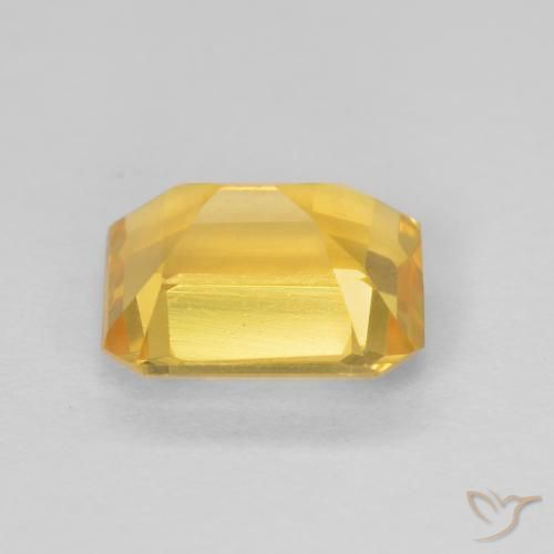 Citrine Or moyen naturelle Octogone / coupe Émeraude, 1.25 ct, VVS-VS