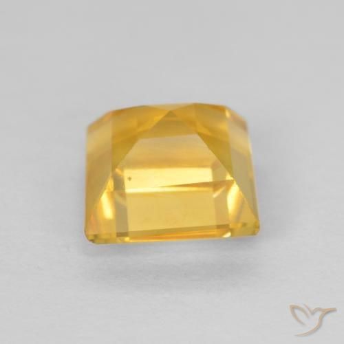 Citrine Doré naturelle Carré, 1.02 ct, VVS-VS