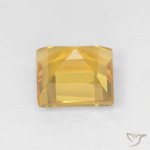 Citrine Doré vif naturelle Carré, 1.00 ct, VVS-VS