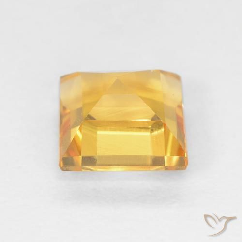 Citrine Or moyen naturelle Carré, 1.16 ct, VVS