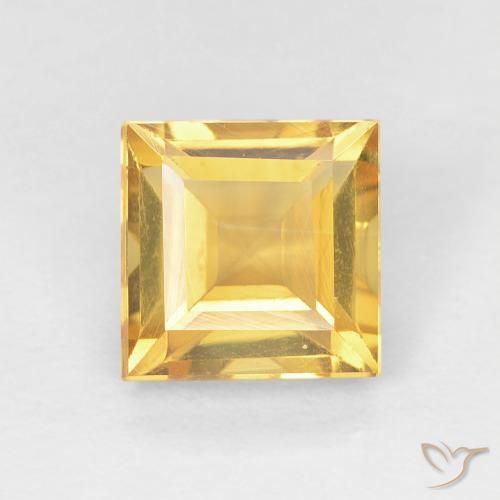 Citrine Or moyen naturelle Carré, 1.07 ct, VVS