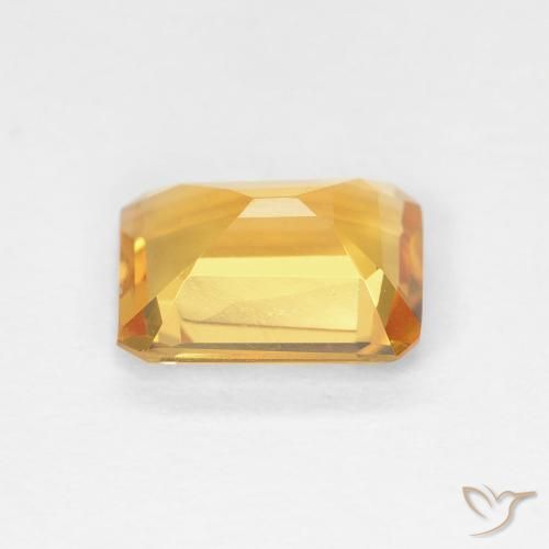 Citrine Or moyen naturelle Octogone / coupe Émeraude, 1.23 ct, VVS