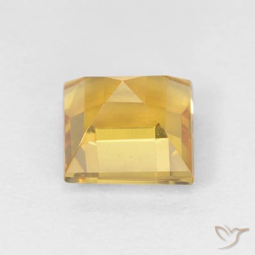 Citrine Or moyen naturelle Carré, 1.14 ct, VVS