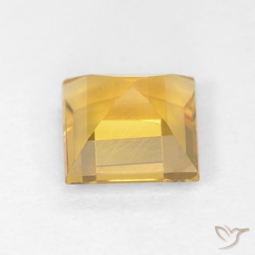Citrine Doré vif naturelle Carré, 1.05 ct, VVS