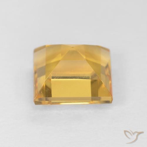 Citrine Doré vif naturelle Carré, 1.13 ct, VVS