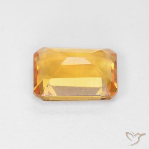 Citrine Orange-or naturelle Octogone / coupe Émeraude, 1.27 ct, VVS